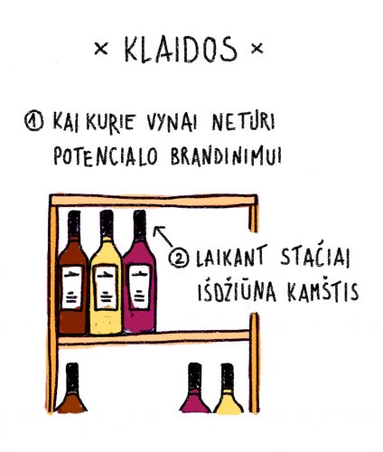 Dažniausiai pasitaikančios vyno laikymo klaidos